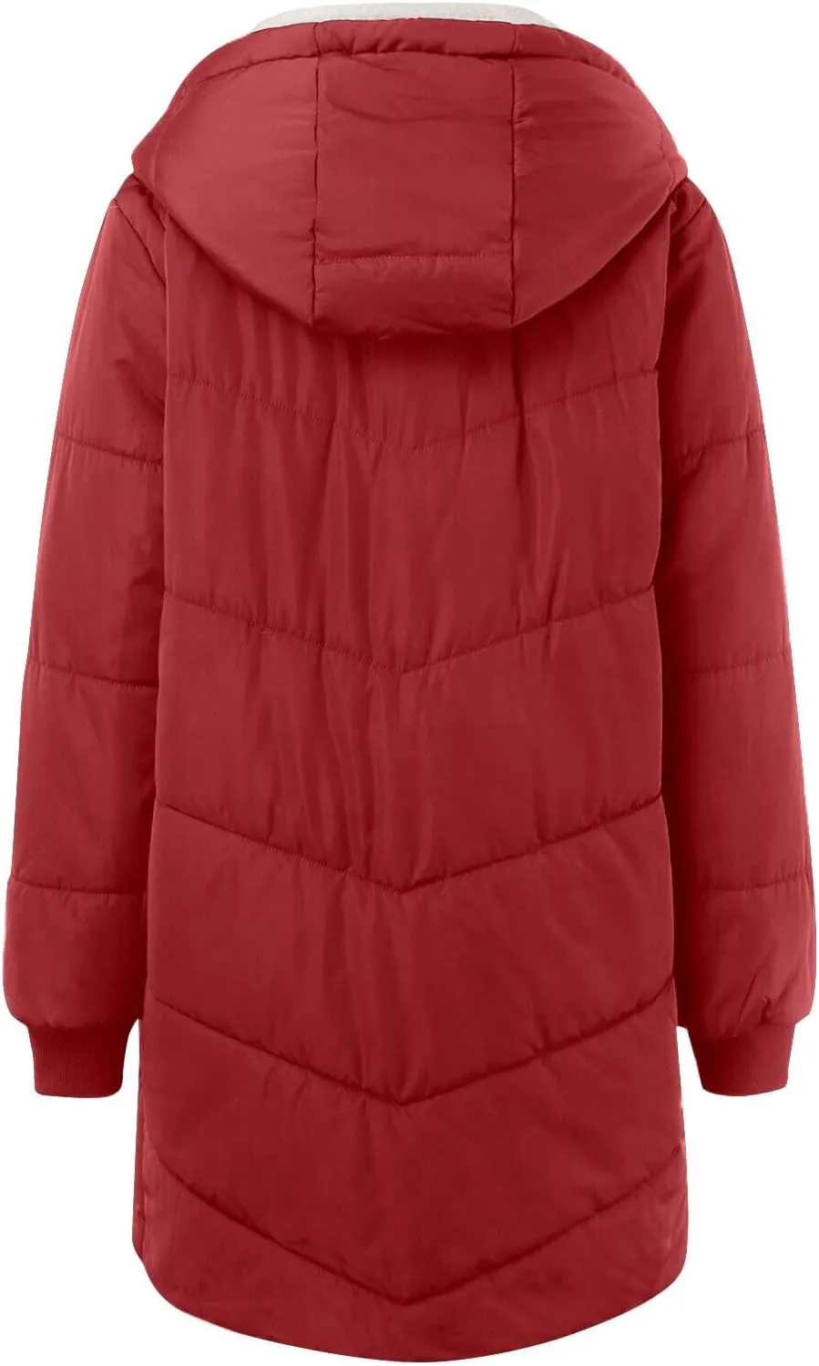 2024 Temperament Solid Thick Jacket for Womens Long Sleeve Hooded Coat Warm Soft Lightweight Outwear Winter Clothes