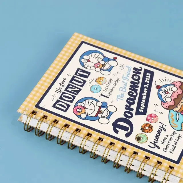 Doraemon Checked Spiral Notebook