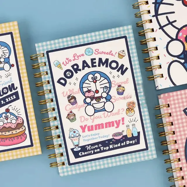 Doraemon Checked Spiral Notebook