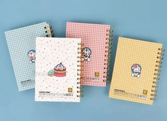 Doraemon Checked Spiral Notebook