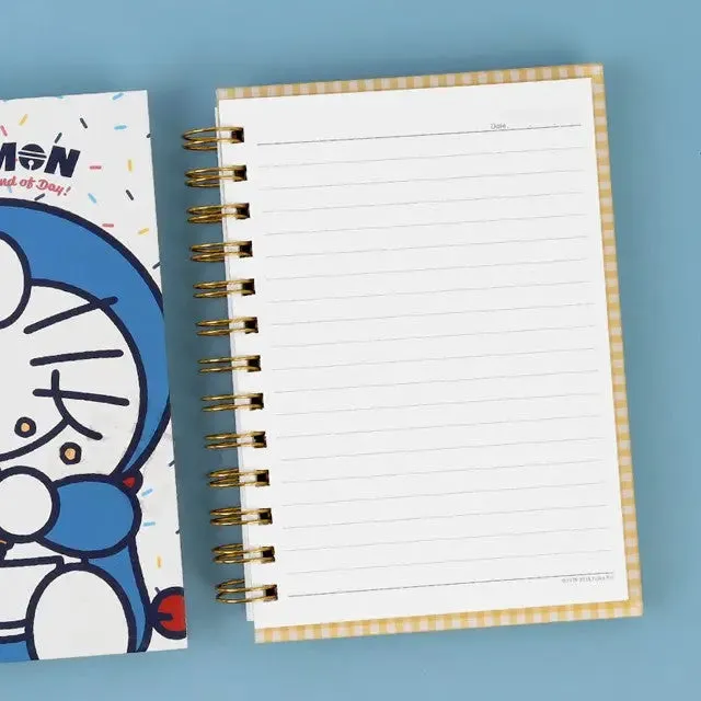 Doraemon Checked Spiral Notebook