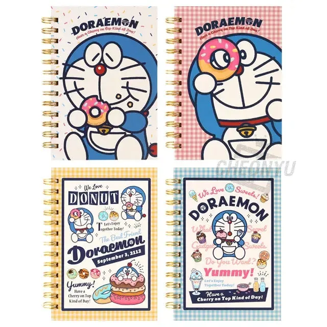 Doraemon Checked Spiral Notebook