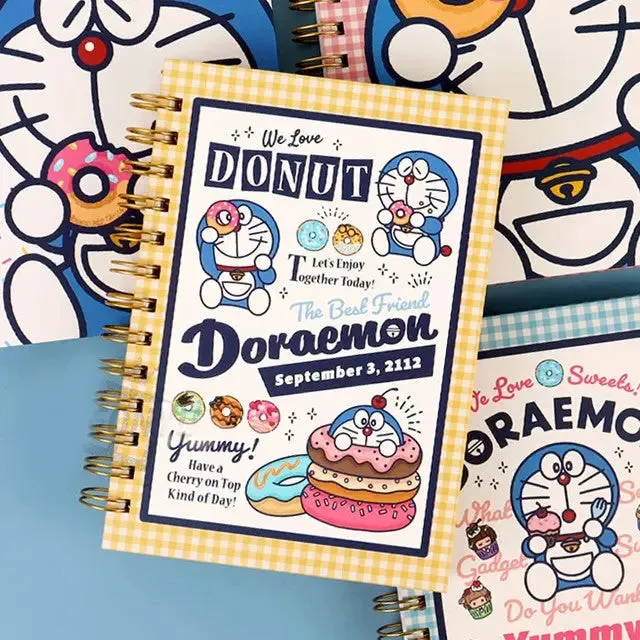 Doraemon Checked Spiral Notebook