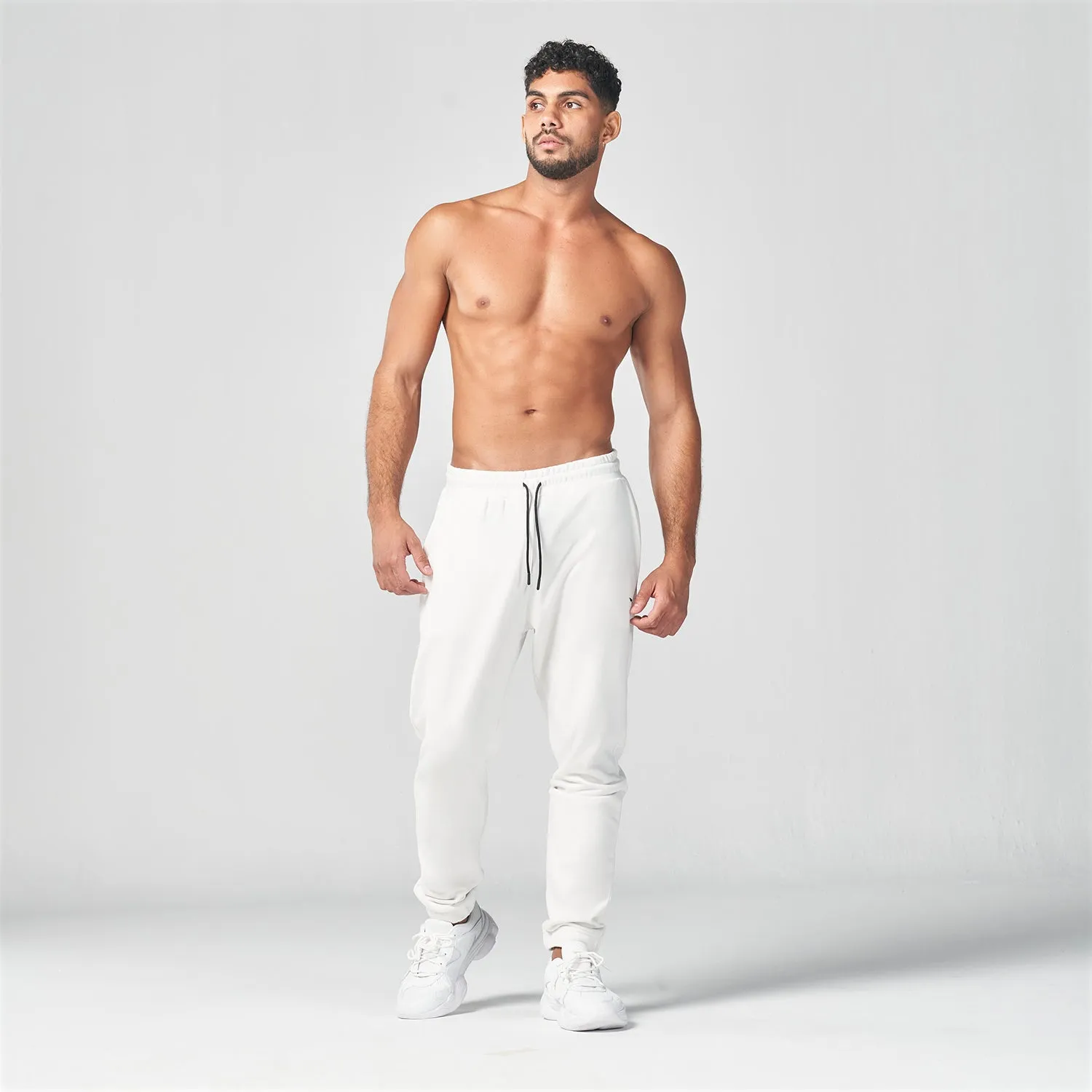 Essential Jogger Pants Black Edition - Pearl White