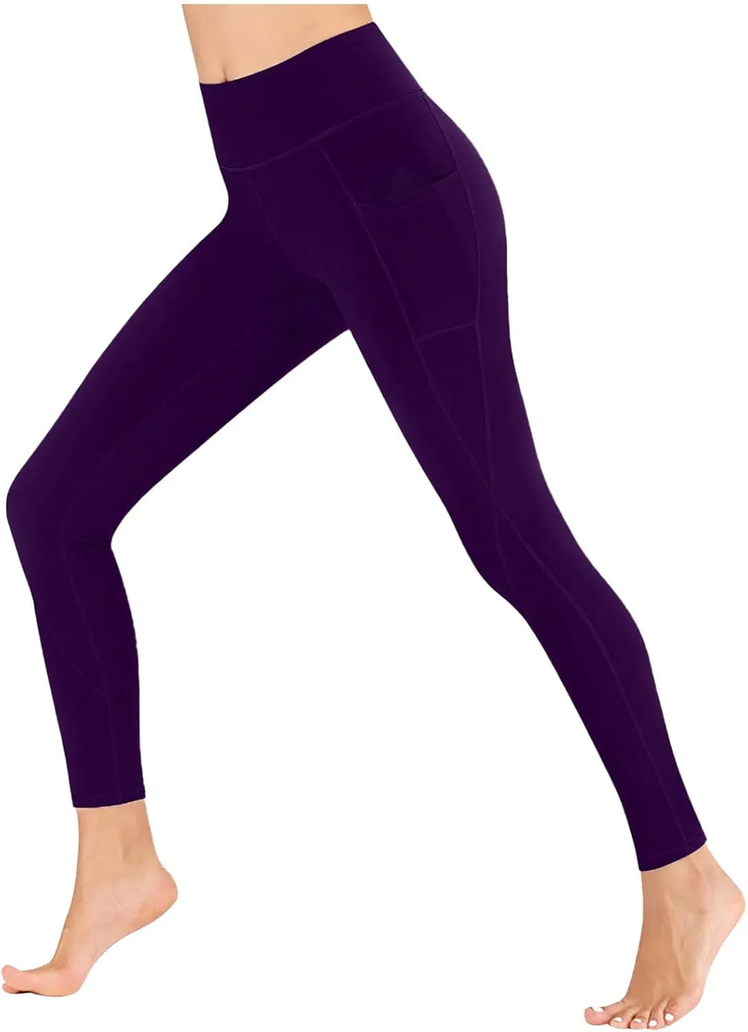 fanmpghleoo Gym Leggings for Women Tummy Control High Waisted Workout Leggings with Pockets Lightweight 7/8 Leggings Summer