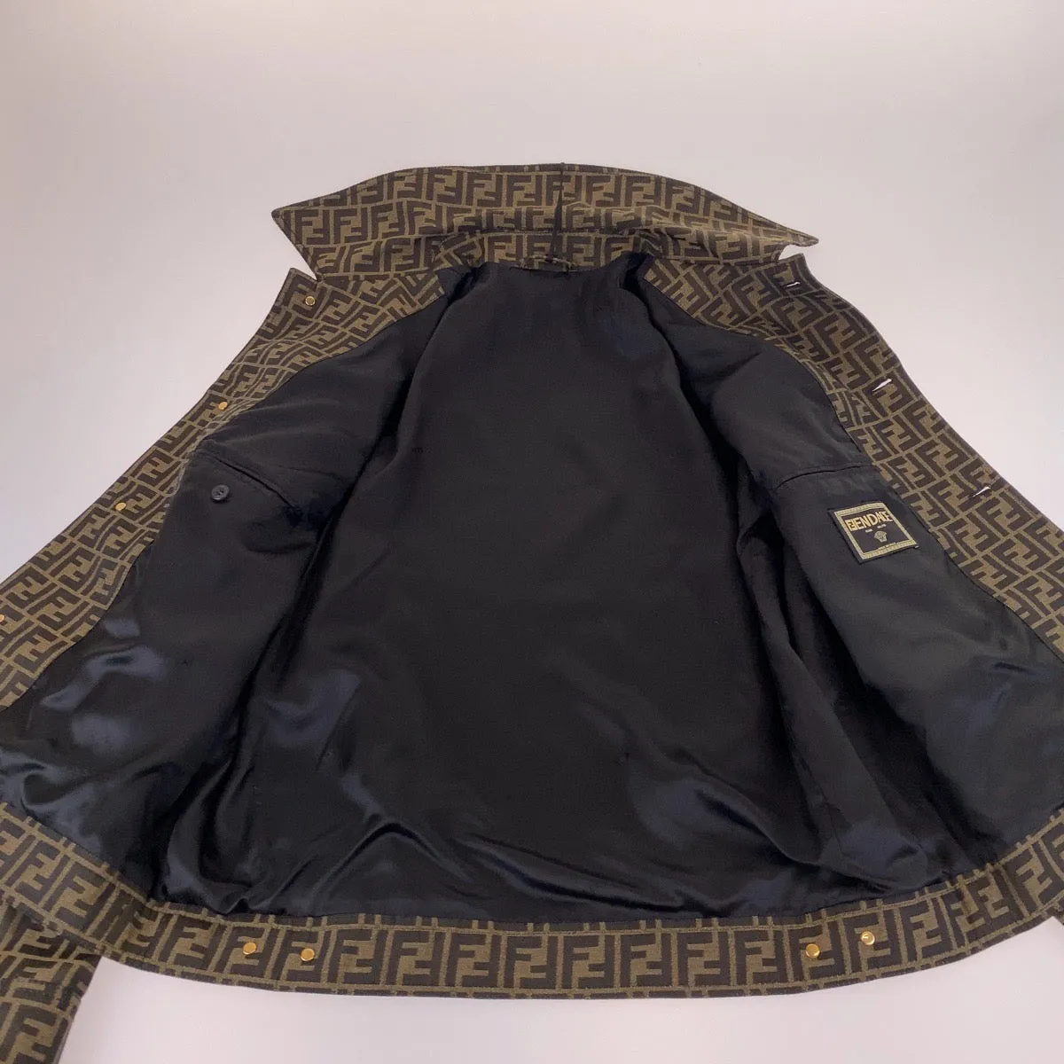 Fendi Fendace Zucca Medusa Jacquard Blazer Jacket