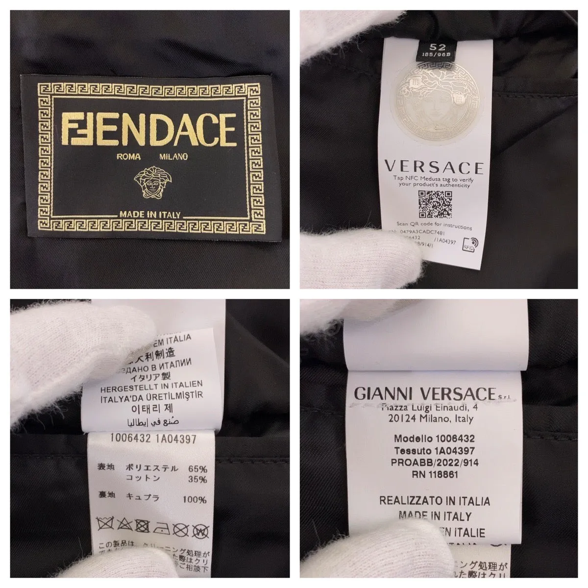 Fendi Fendace Zucca Medusa Jacquard Blazer Jacket