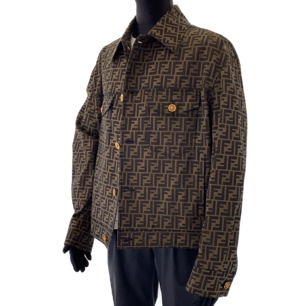 Fendi Fendace Zucca Medusa Jacquard Blazer Jacket