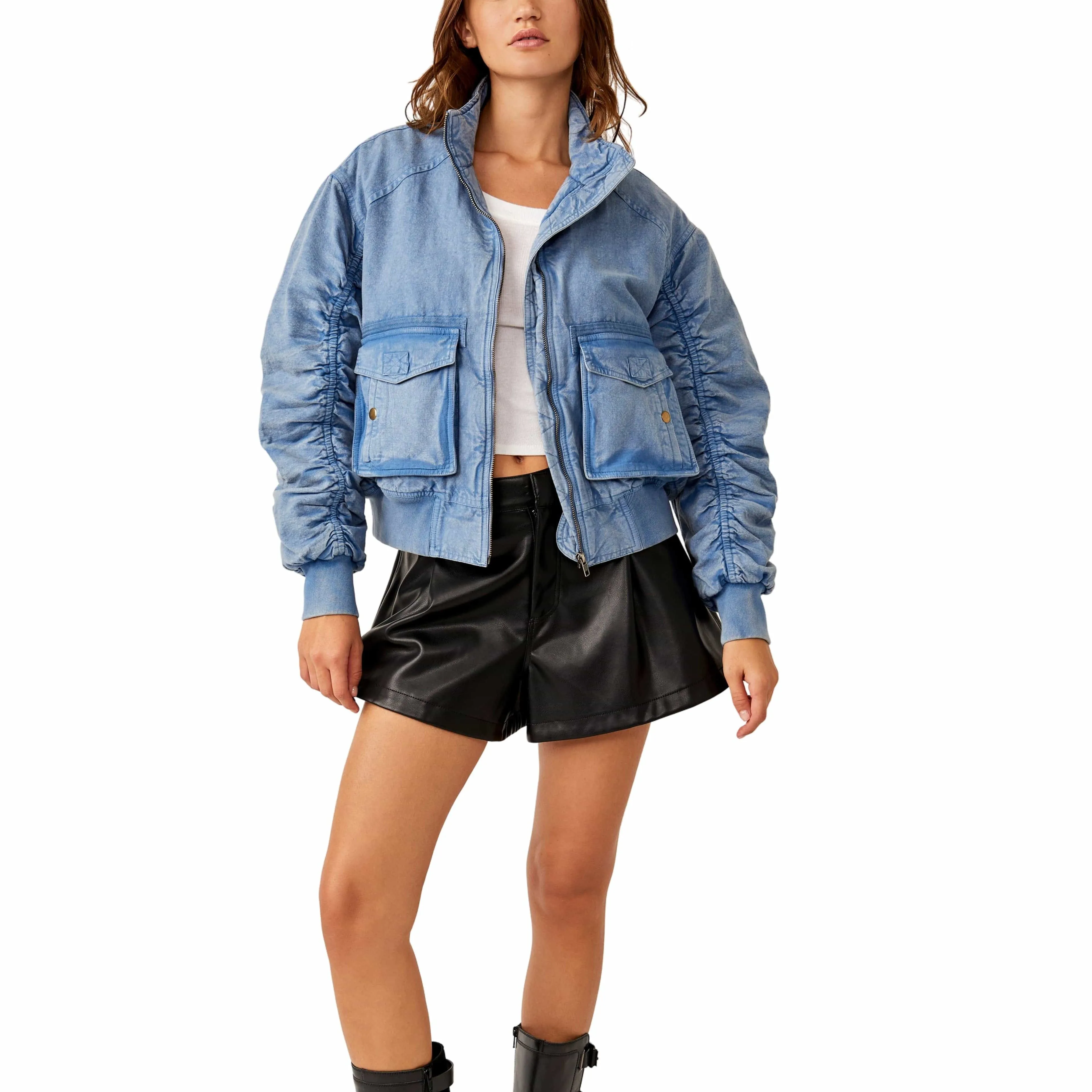 Free People We The Free Flying High Bomber Jacket