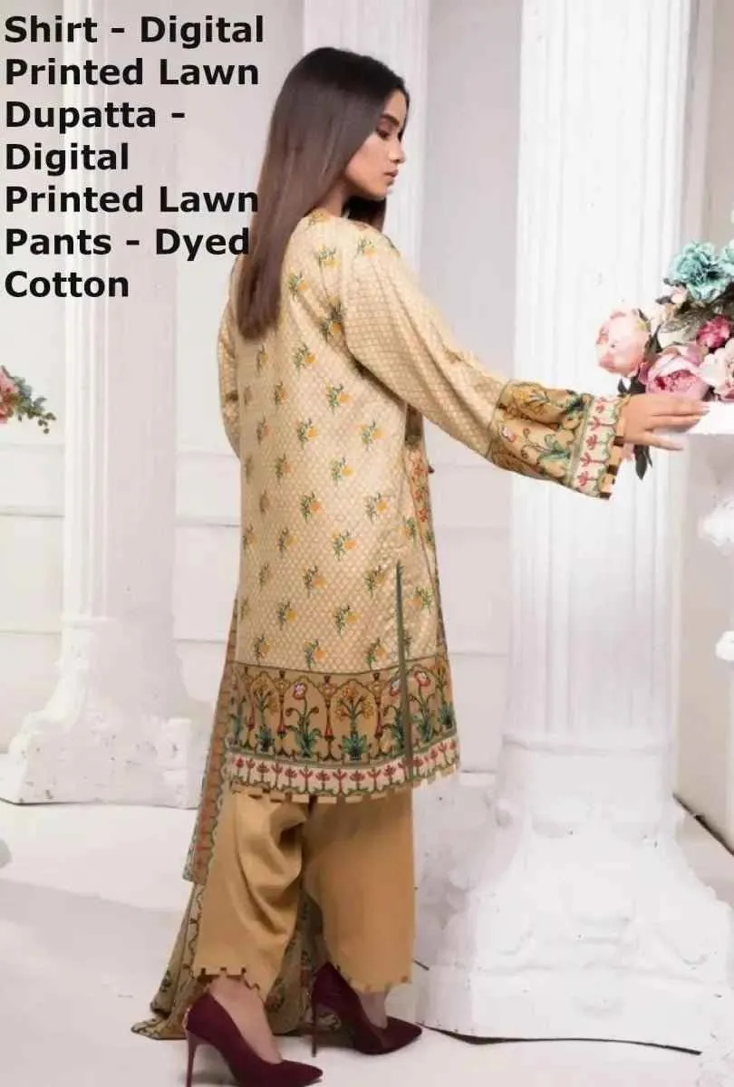 IshDeena Pakistani Dresses for Women Ready to Wear Salwar Kameez Ladies Suit - 3 Piece (Extra Small, Almond-Printed Vol2)