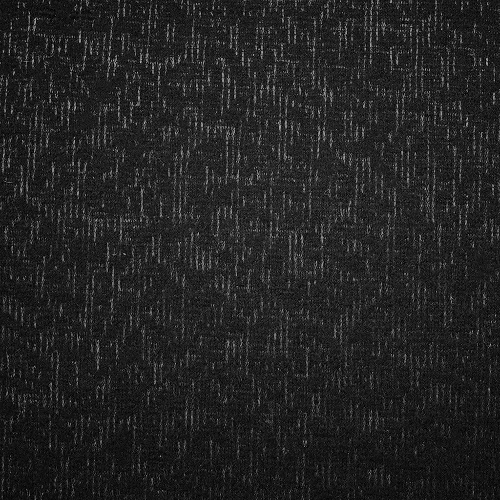 Italian Shadow Texture Wool Blend Coating Black