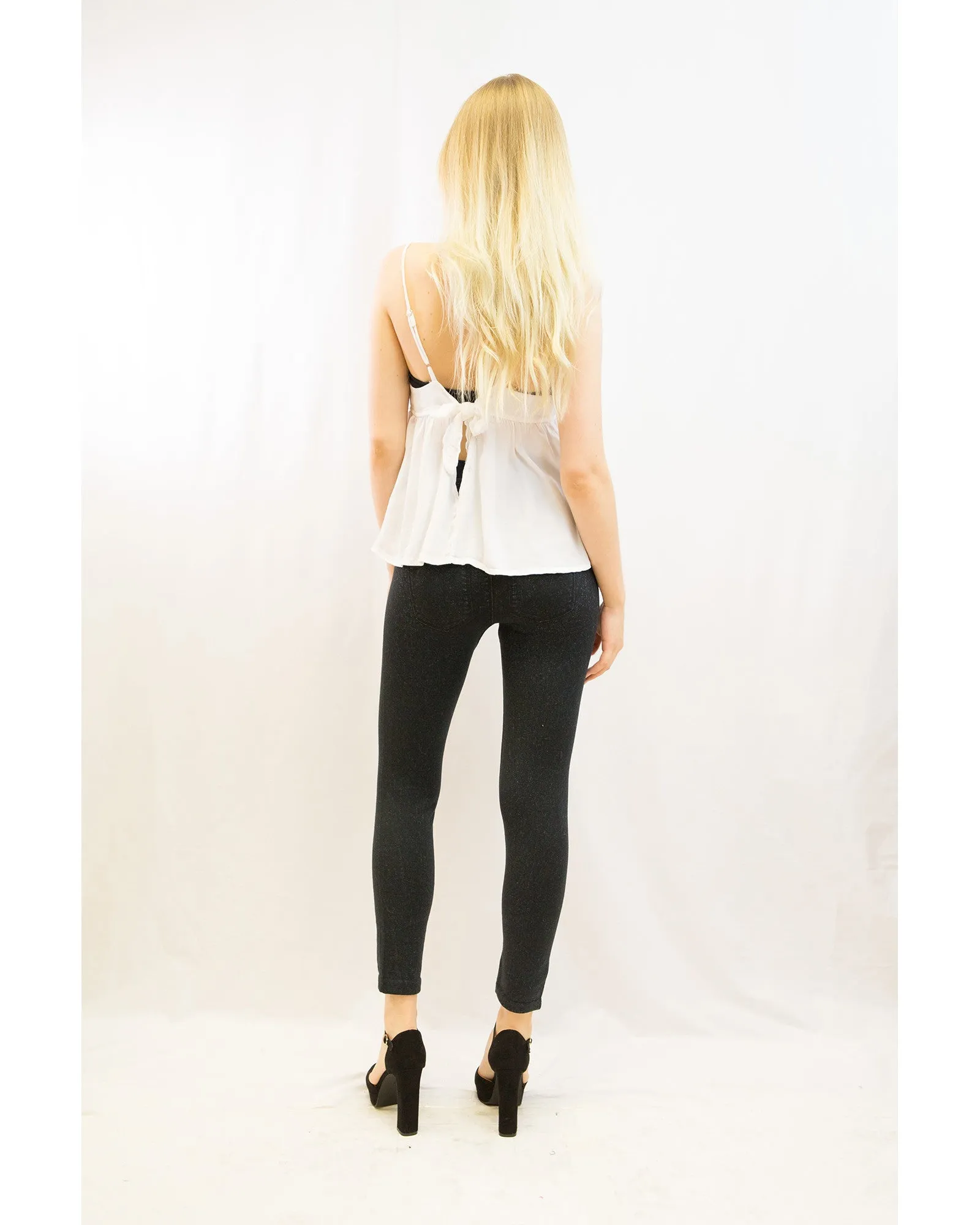 Jean's look  print  fleece leggings