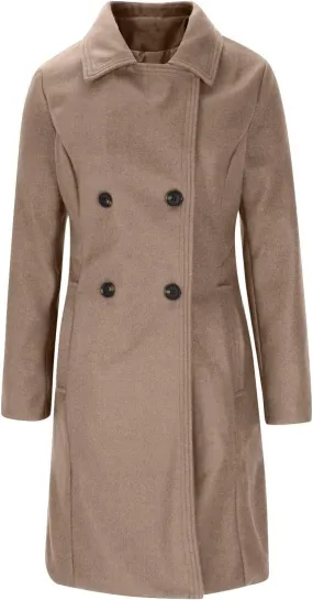Lmdudan Women's Double Breasted Pea Coat Long Winter Trench Coat Classic Lapel Long Sleeve Jackets Outerwear with Pockets