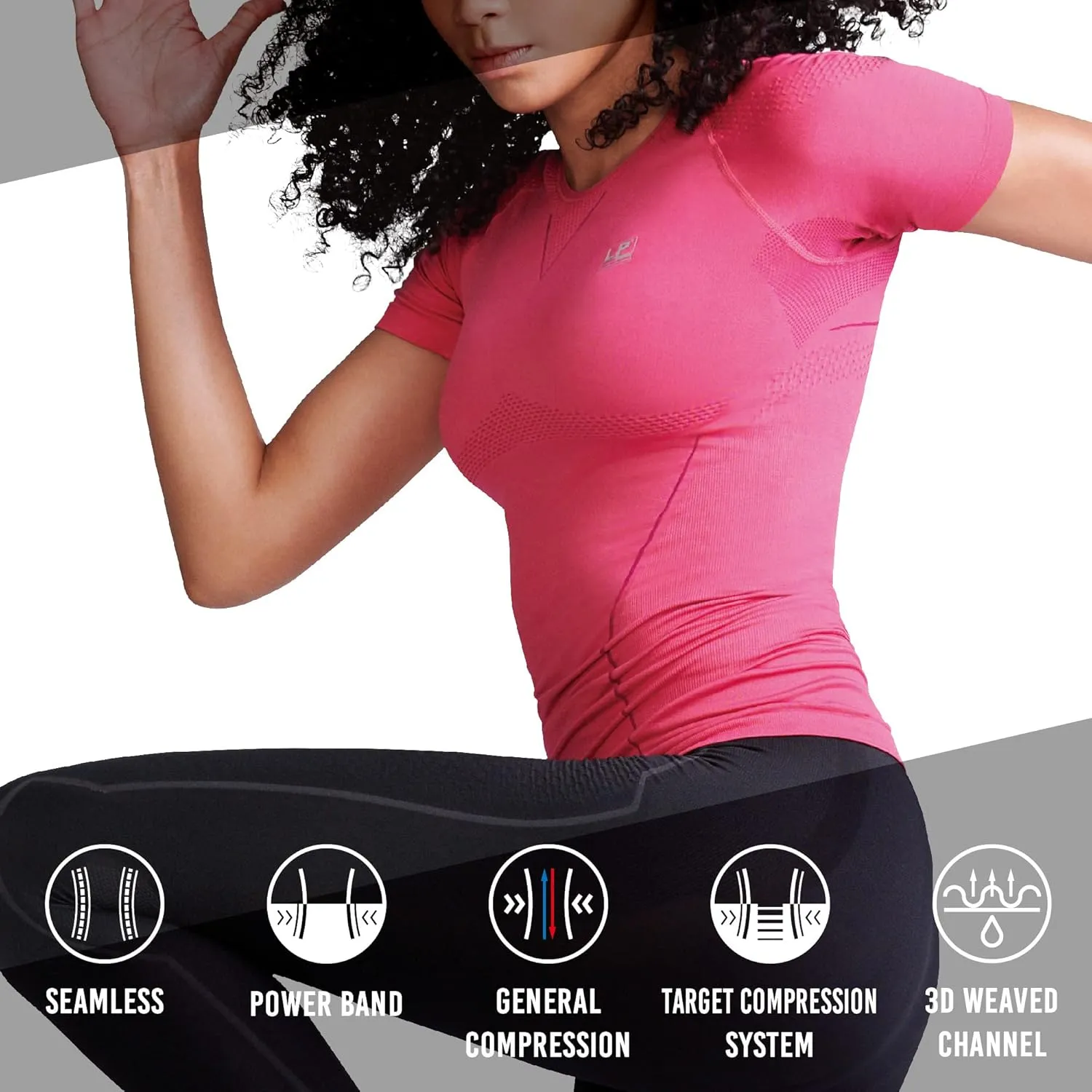 LP SUPPORT ARF2401Z Long Sleeve Compression Shirts for Women- Base Layer for Yoga, Running, Fitness