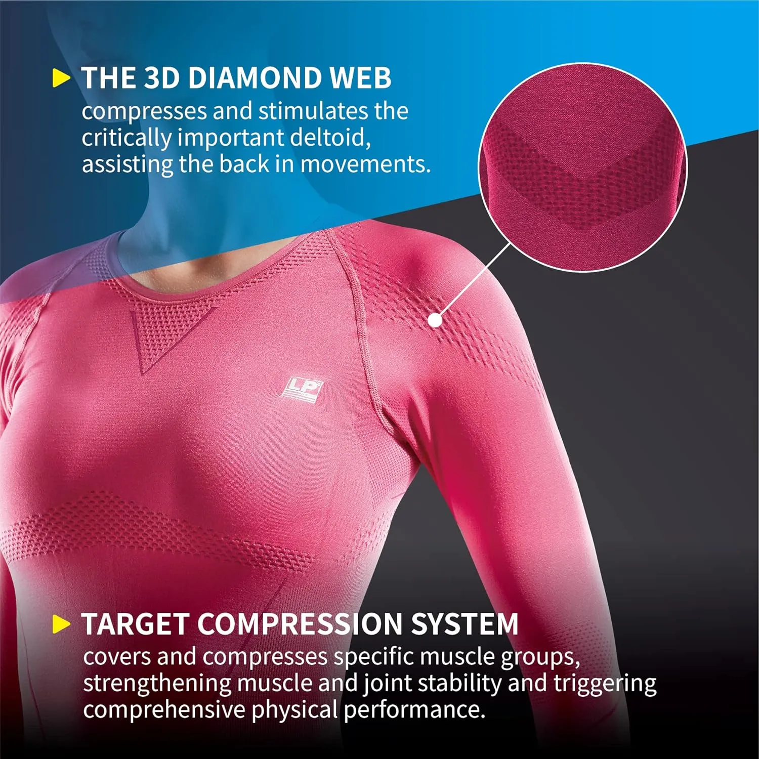 LP SUPPORT ARF2401Z Long Sleeve Compression Shirts for Women- Base Layer for Yoga, Running, Fitness