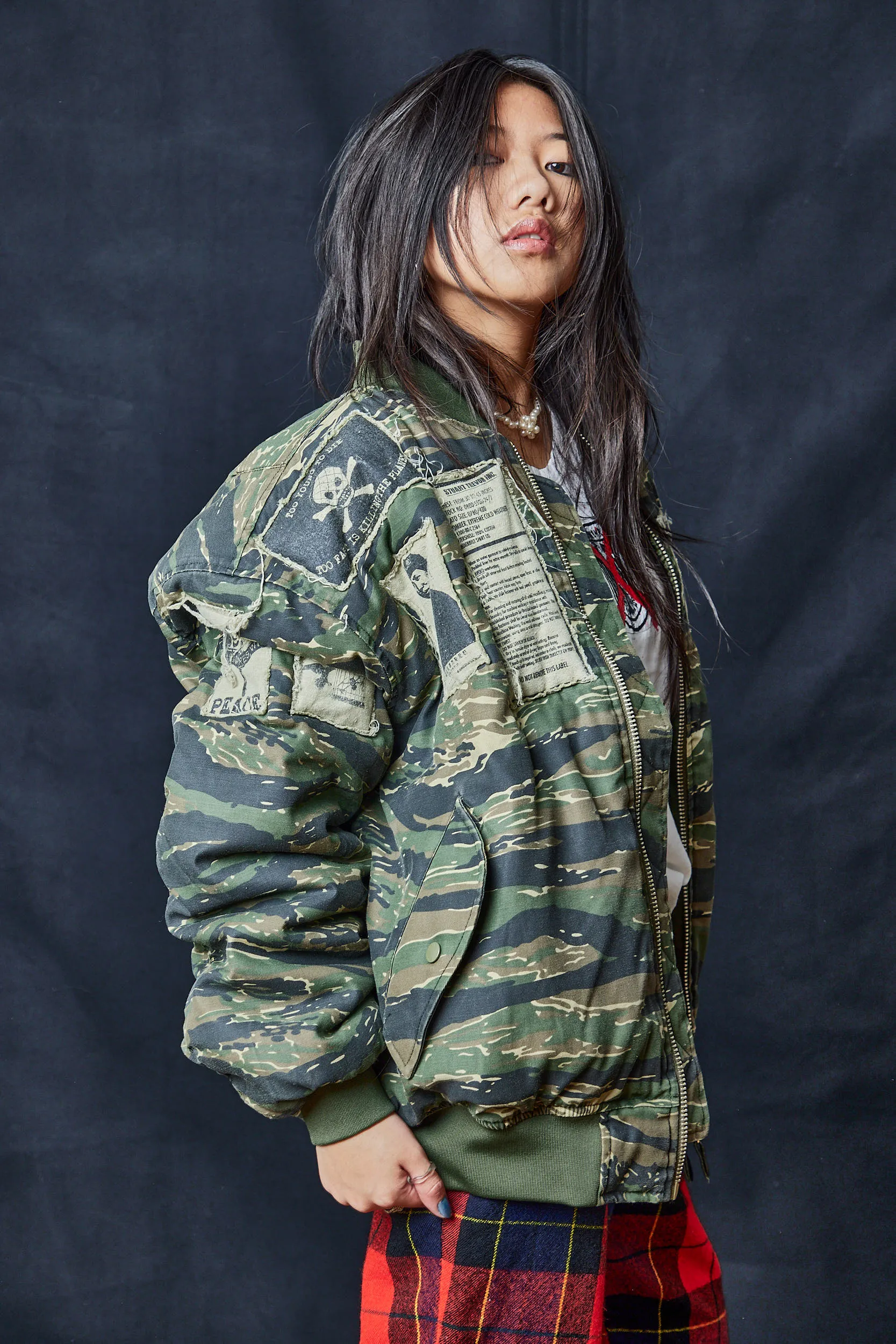 MA 1 Patched Bomber in Tiger Camo