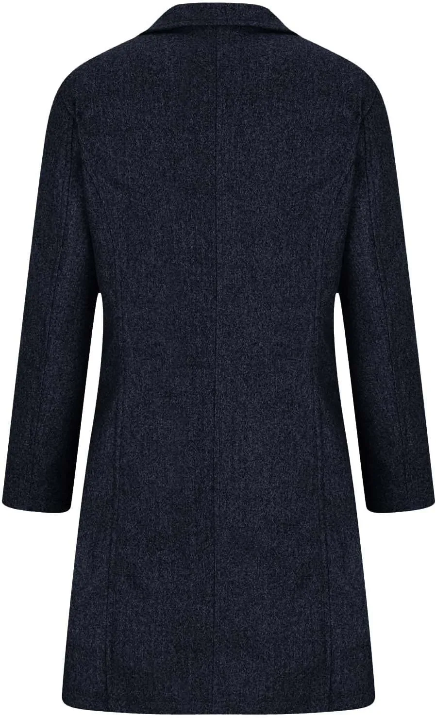 Pea Coats for Women Winter Wool Blend Trench Coat Single Breasted Mid-Thigh A-Line Pea Coat Overcoat with Pockets