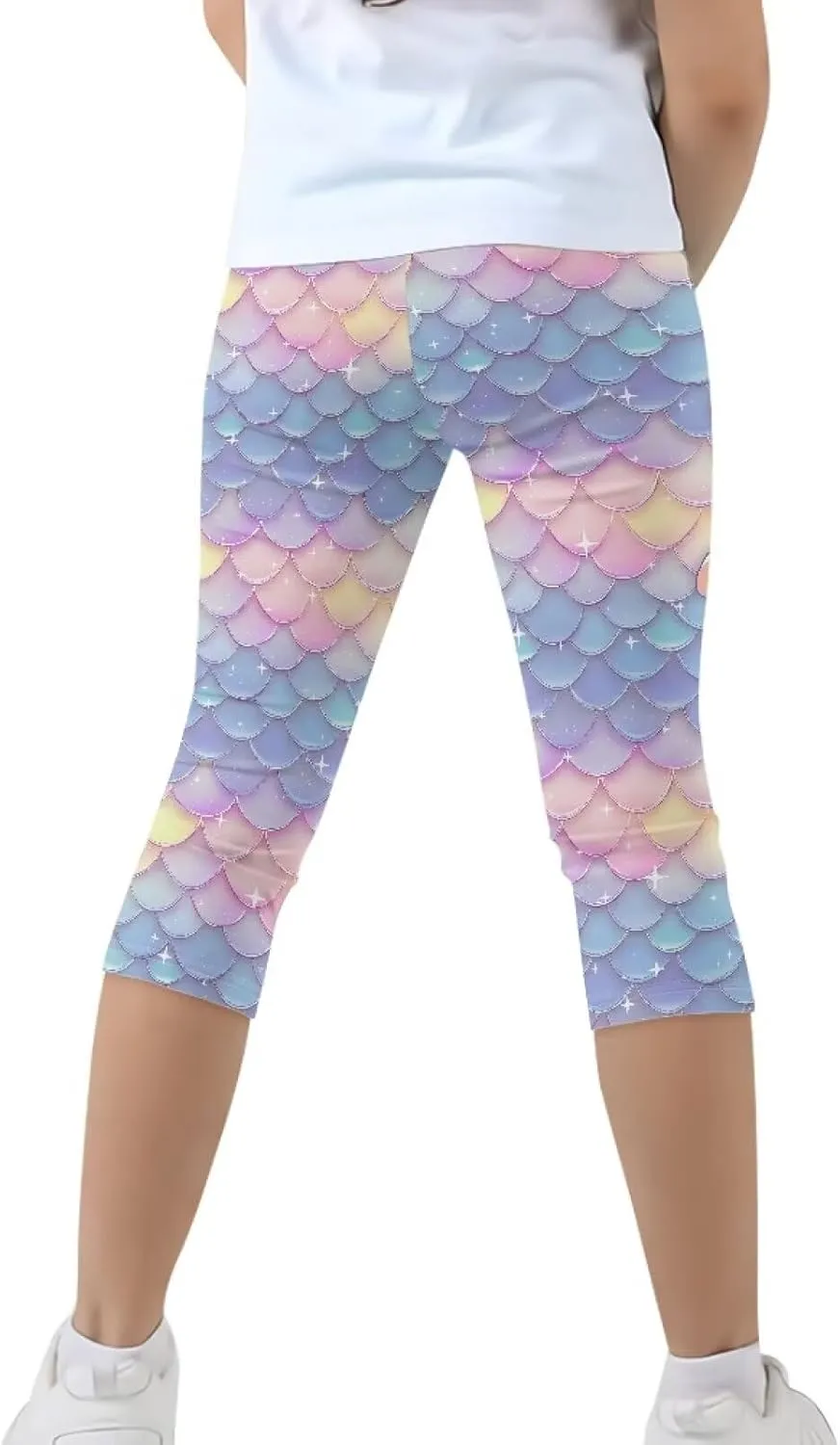 Renewold Girls' Leggings Girls Capri Leggings Yoga Pants Dance Trousers Clothing