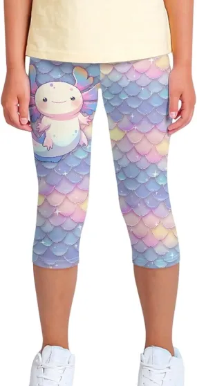 Renewold Girls' Leggings Girls Capri Leggings Yoga Pants Dance Trousers Clothing