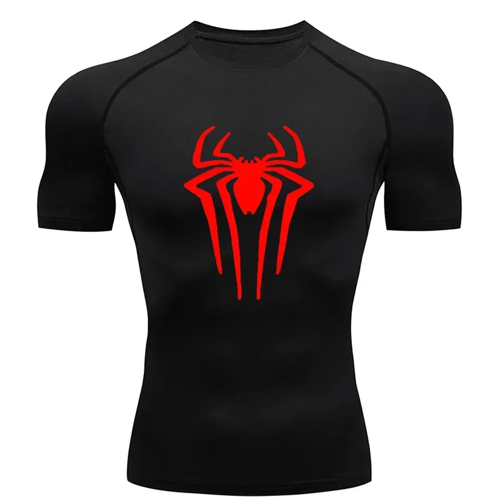 SPIDER Compression Shirts Short Sleeve