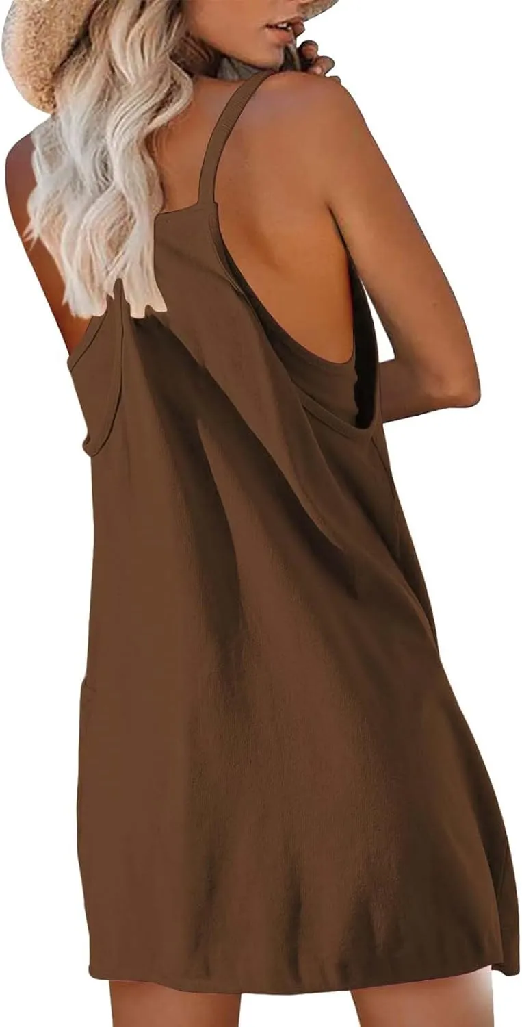 Summer Dresses for Women 2025 Casual Loose Boho Plus Size Dresses Prom Beach Sleeveless Short Tennis Athletic Outfits