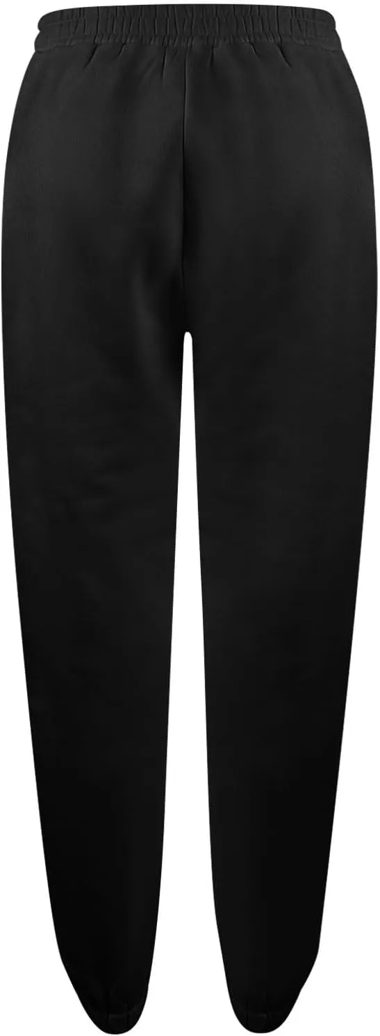 Sweatpants Women Baggy Crossover Waist Cotton Sweatpants Casual Joggers with Pockets Fleece Lined Cotton Joggers