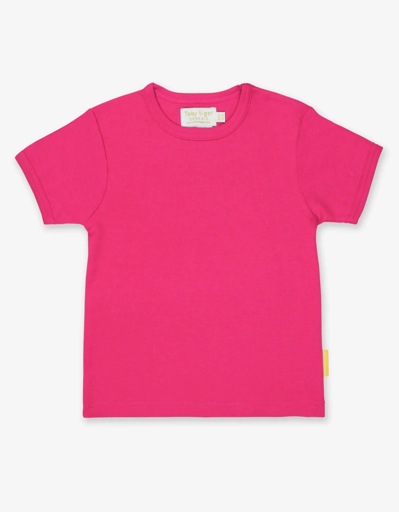 Toby Tiger Organic Basics Short Sleeve T-Shirt - Pink