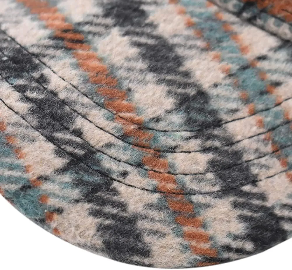 Unisex Fall Winter Plaid Print Baseball Caps Adjustable Checked Print Dad Hat Trucker Hats for Men Women Outdoor