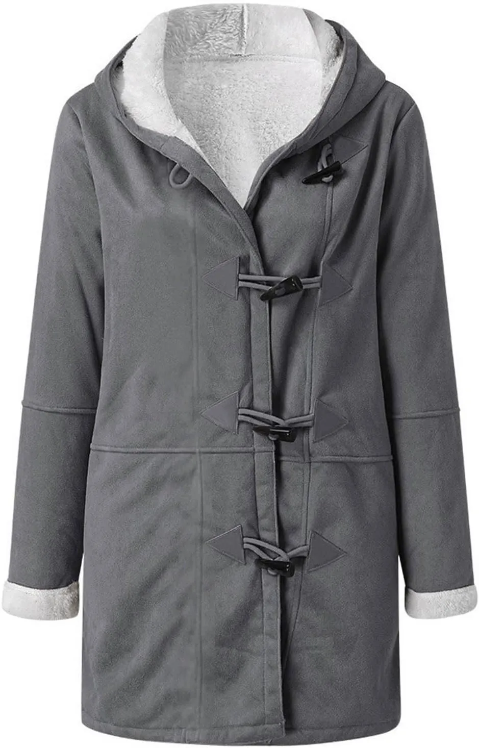 Winter Coats for Women 2025 Trendy Plus Size Warm Sherpa Fleece Lined Jackets Suede Hooded Parka Peacoats Outerwear