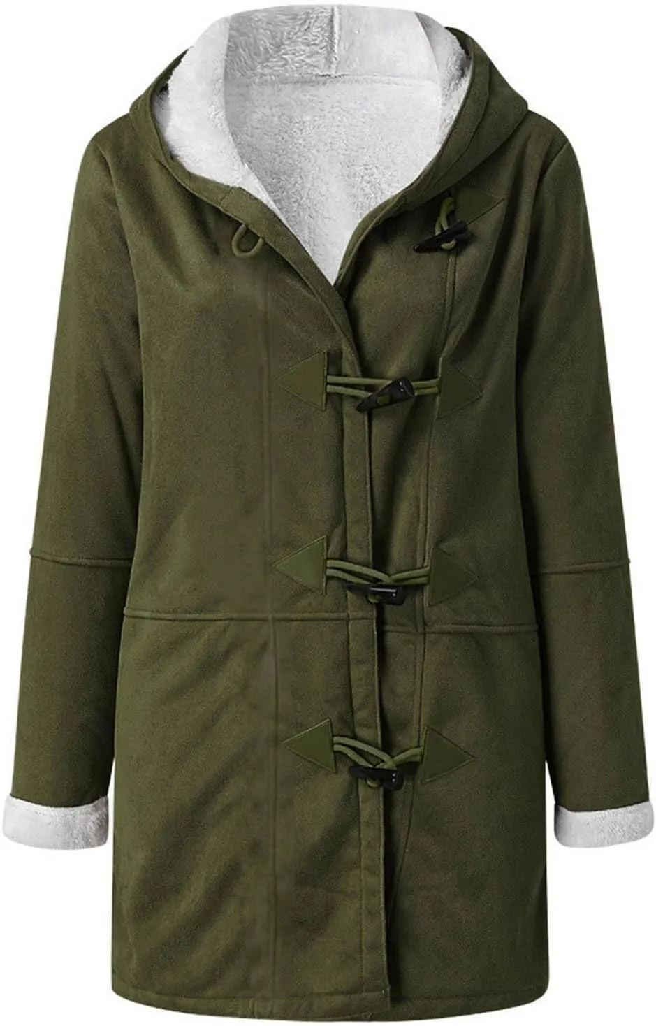 Winter Coats for Women 2025 Trendy Plus Size Warm Sherpa Fleece Lined Jackets Suede Hooded Parka Peacoats Outerwear