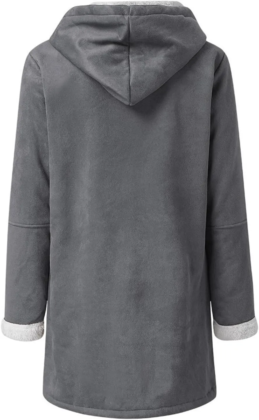 Winter Coats for Women 2025 Trendy Plus Size Warm Sherpa Fleece Lined Jackets Suede Hooded Parka Peacoats Outerwear