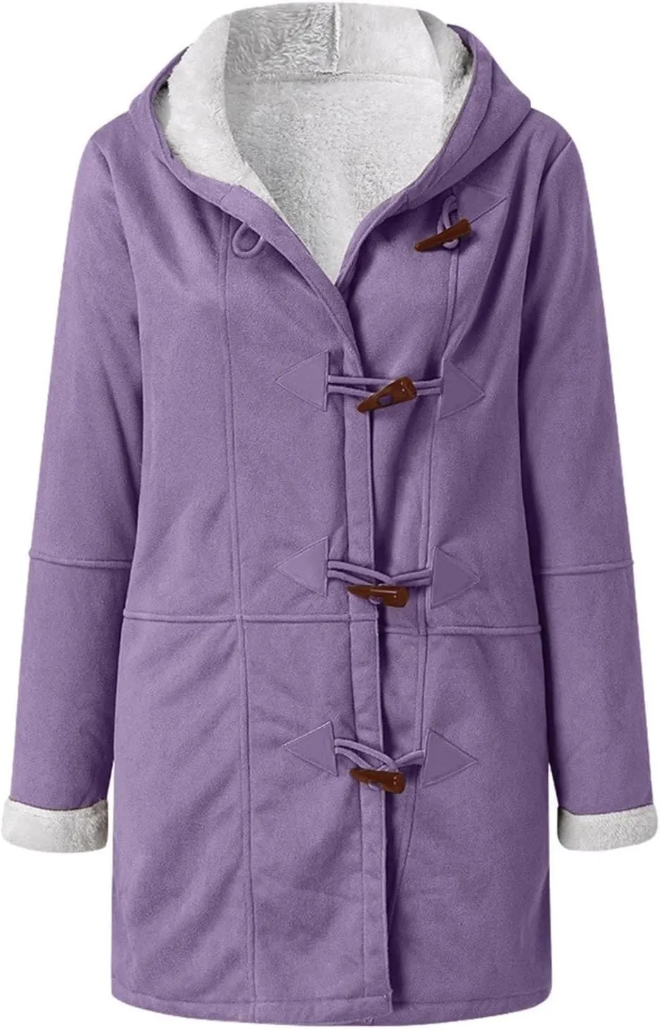 Winter Coats for Women 2025 Trendy Plus Size Warm Sherpa Fleece Lined Jackets Suede Hooded Parka Peacoats Outerwear