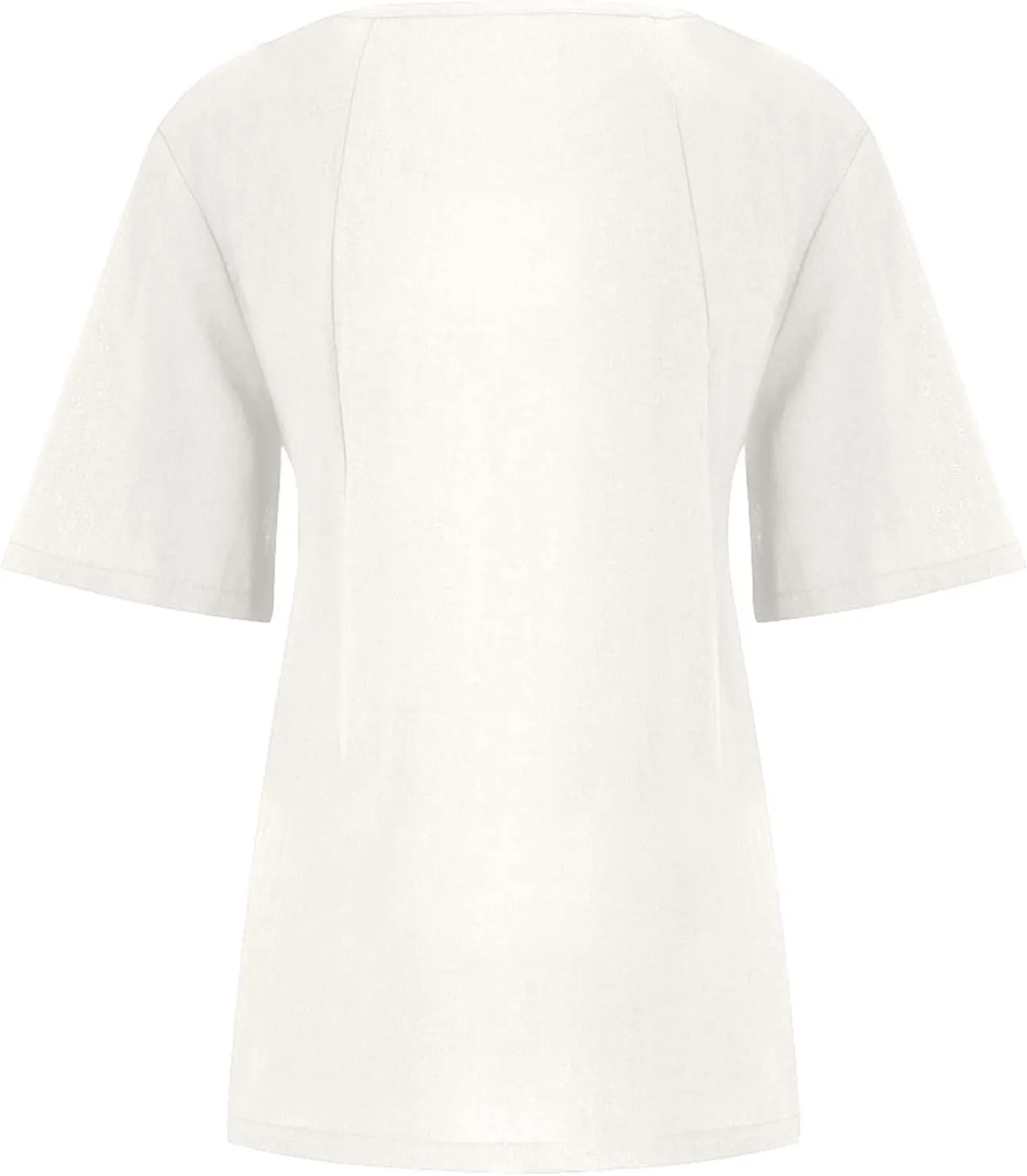Womens Cotton Linen Button Down Shirt Short Sleeve Print Blouse Casual Crew Neck Tops Summer Flowy Tops for 2024