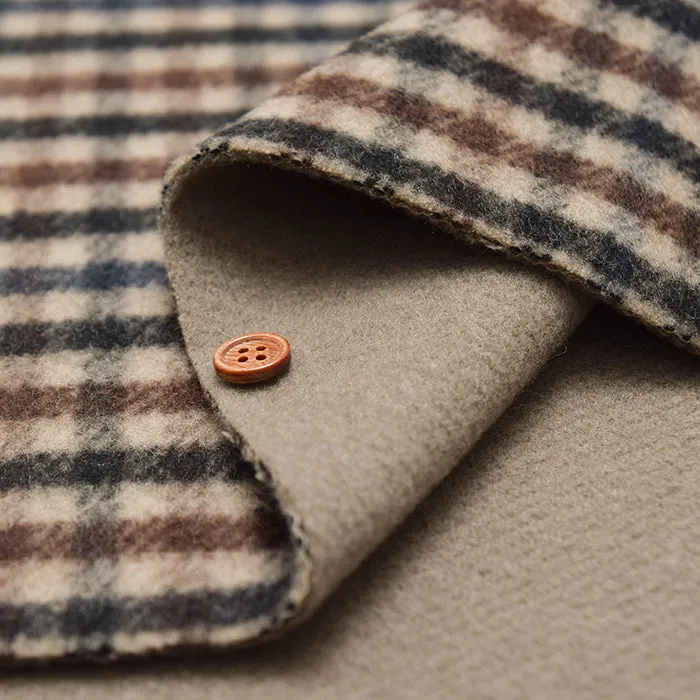 Wool Reversible Check Fabric