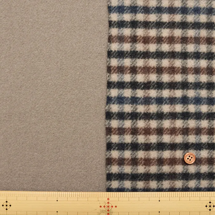 Wool Reversible Check Fabric